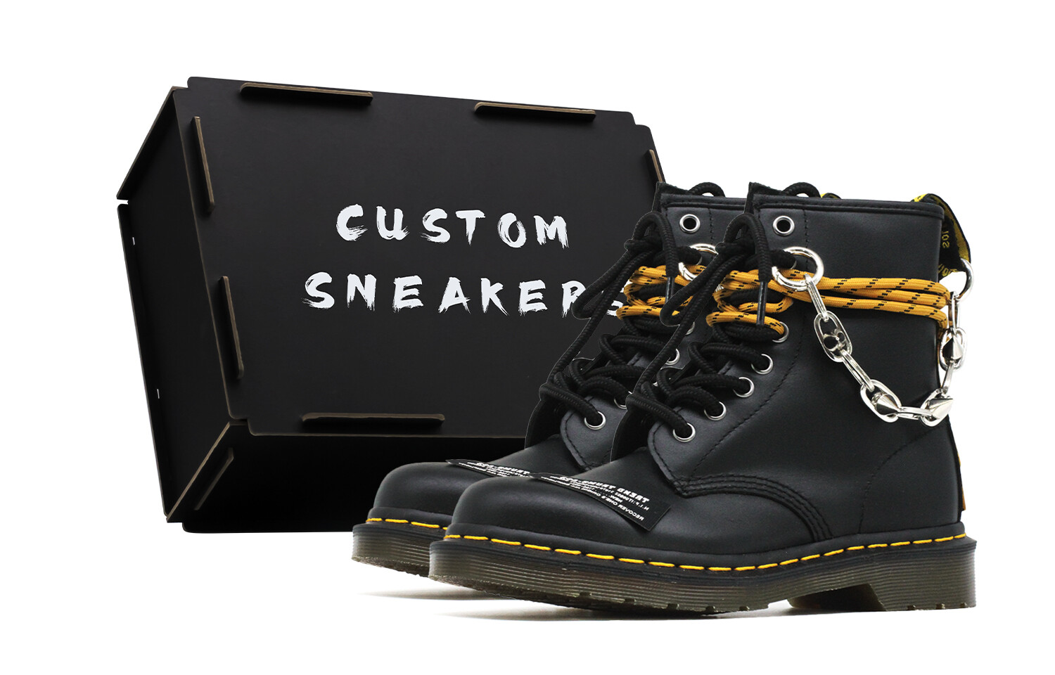 

1460 Ботинки Martin Унисекс Черный /Желтый Dr.Martens
