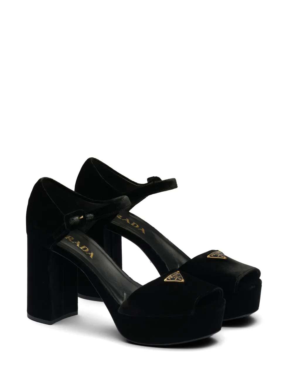 Босоножки Plateau 95 на платформе Prada, черный — фото 2
