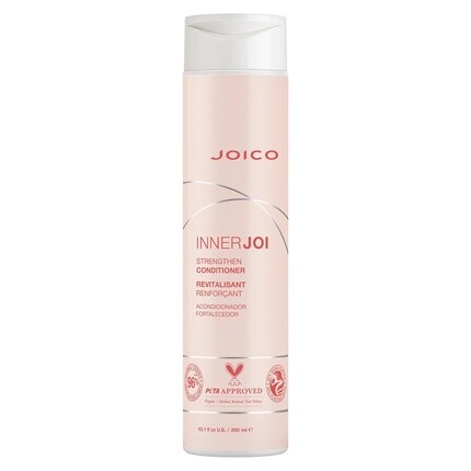 

Joico InnerJoi Strengthen Conditioner для поврежденных окрашенных волос, веганская формула без сульфатов и парабенов, 10,1 унции