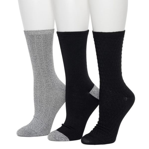

Женские утепленные носки Falling Rain, 3 пары, средняя плотность Cuddl Duds, черный