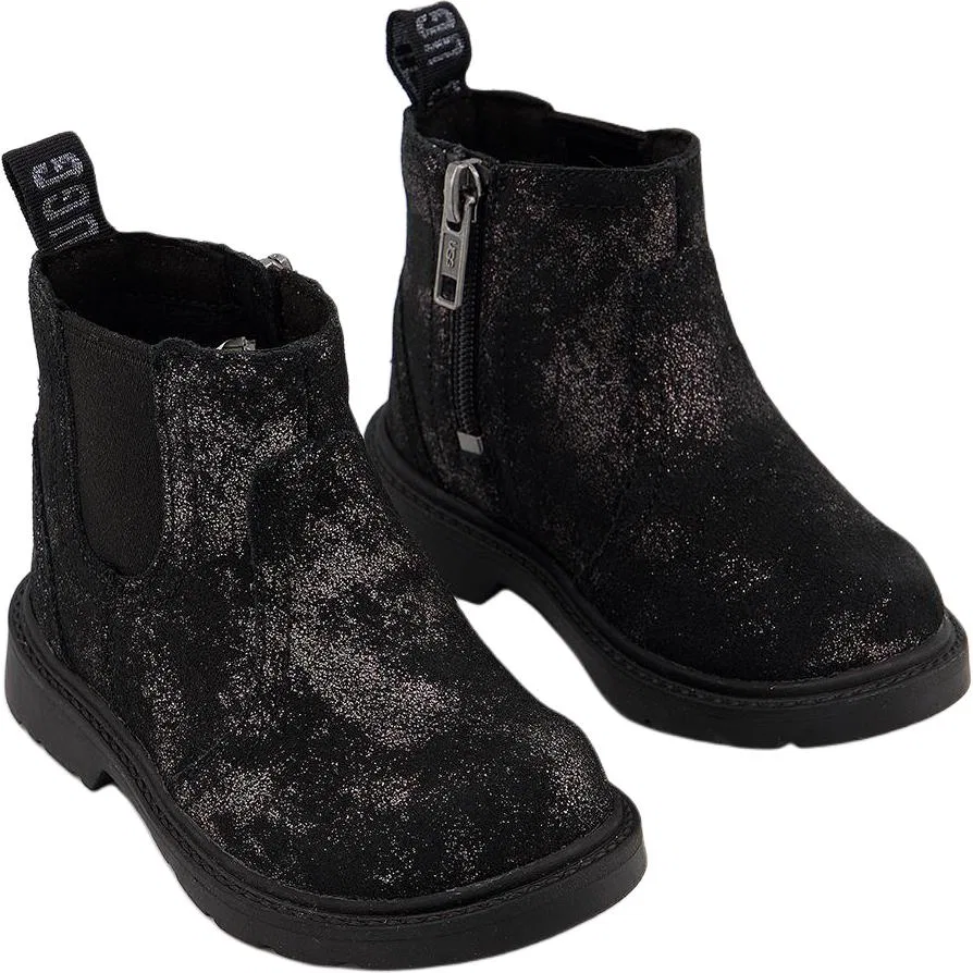 Детские ботинки UGG из замши черные — фото 4