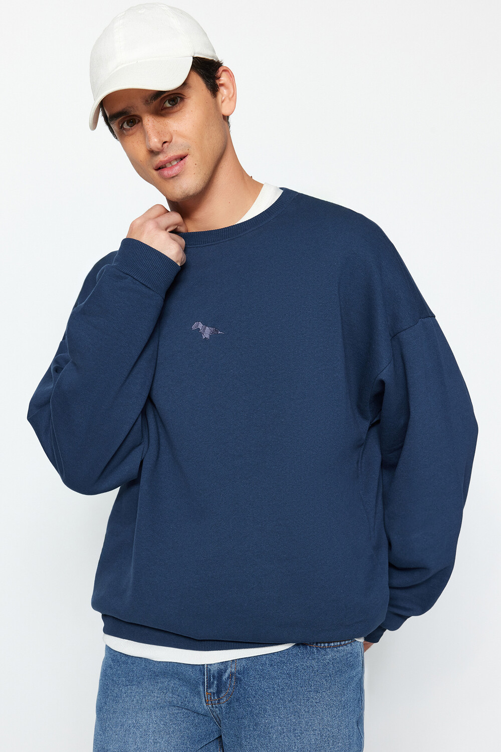 

Толстовка - Oversize Trendyol, темно-синий