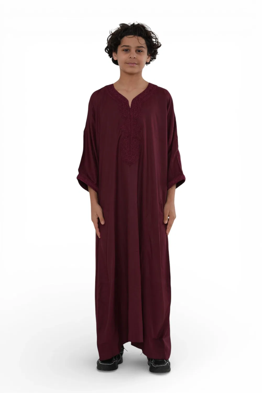 Arabic Thobes Детский красный марокканский халат Тобе Джубба для мальчиков Ид Джеллаба Гандура - K-HM62
