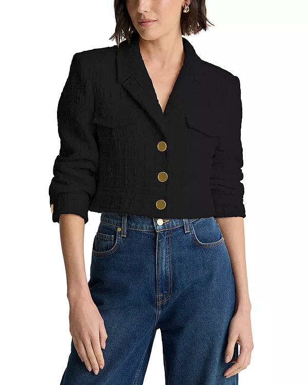 

Куртка в фактурную клетку St. John, черный