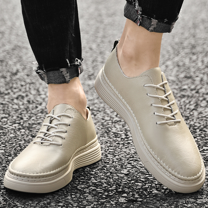 Bull Thunder Дышащие легкие мужские кэжуал кеды низкие бежевые, цвет Beige — фото 4