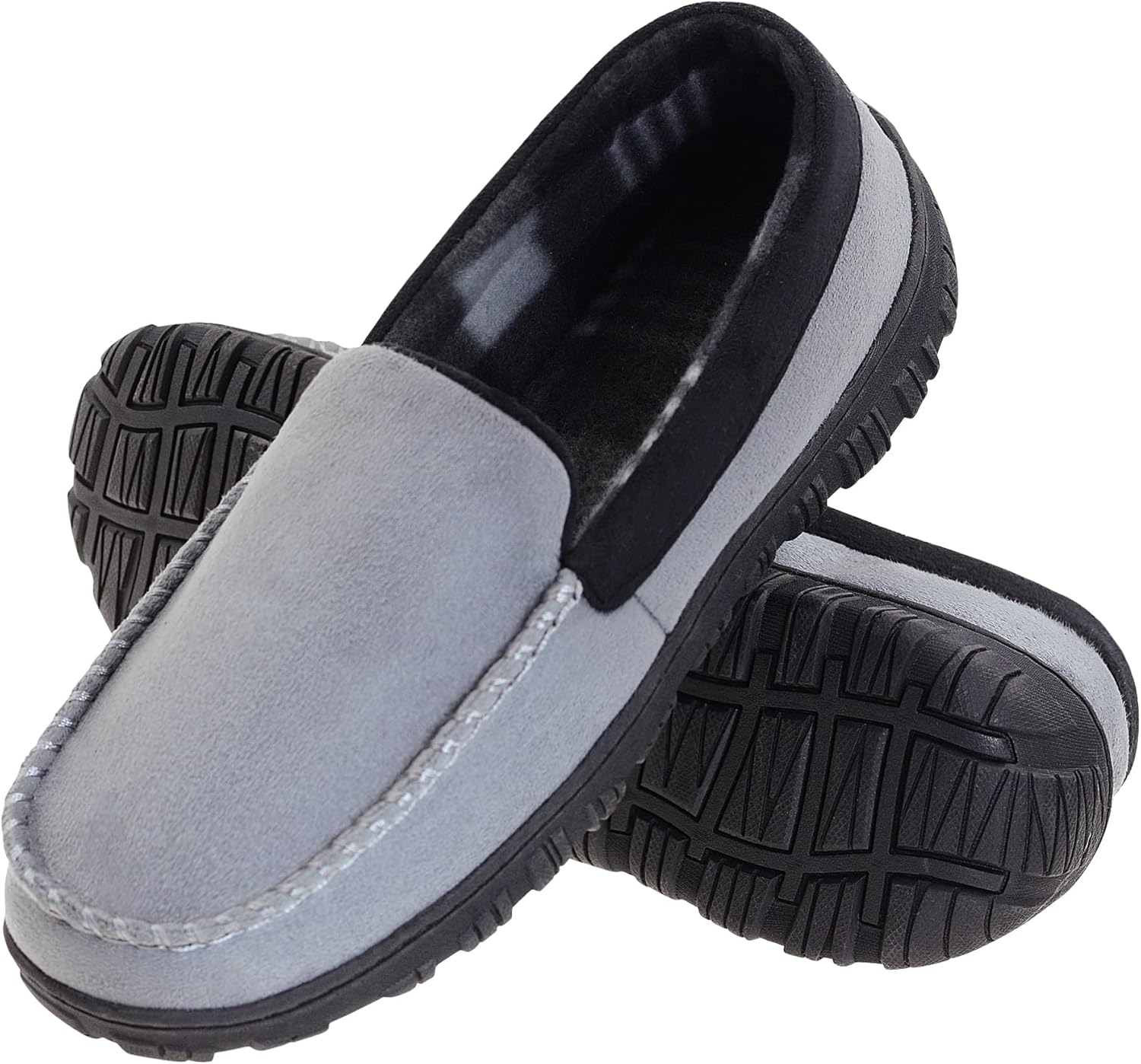 

Мужские тапочки Lulex Мокасины с мемори-пенной стелькой для дома, для мужчин, для использования в помещении и на улице, серый
