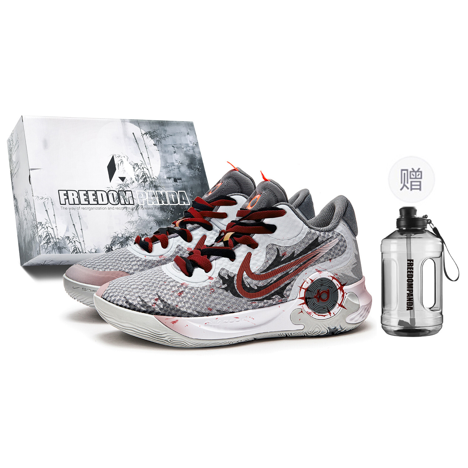 

Баскетбольные кроссовки KD Trey 5 Basketball Shoes Unisex Mid-Top Gray/Red Nike