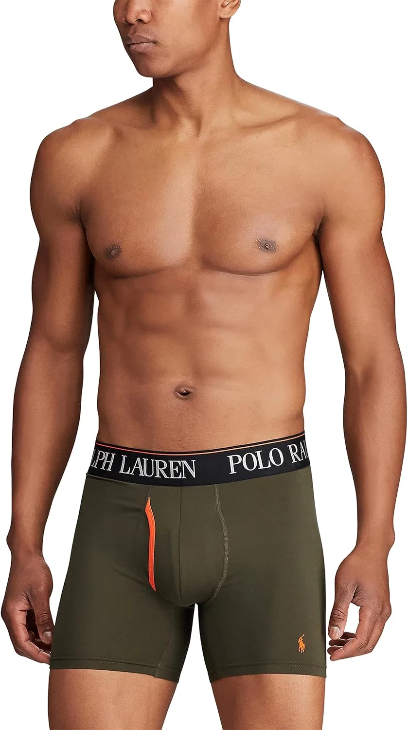 Боксеры POLO RALPH LAUREN, оранжевый/черный оливковый — фото 3