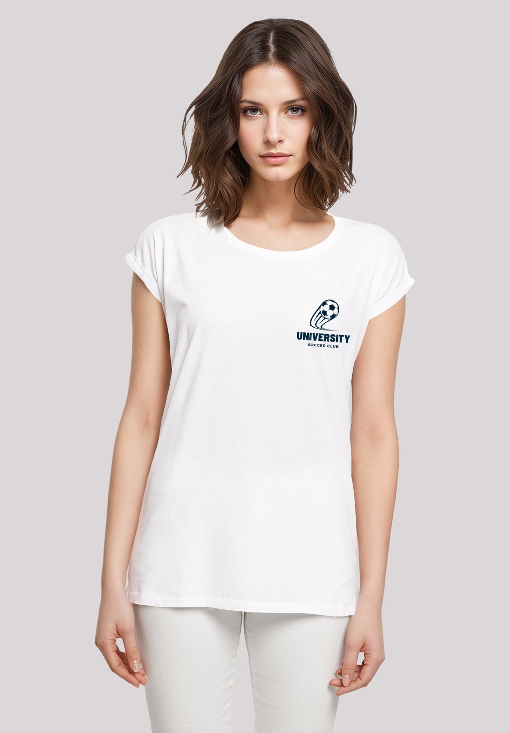 

Футболка с принтом UNIVERSITY SOCCER CLUB CLASSIC MINIMALIST F4NT4STIC, белый