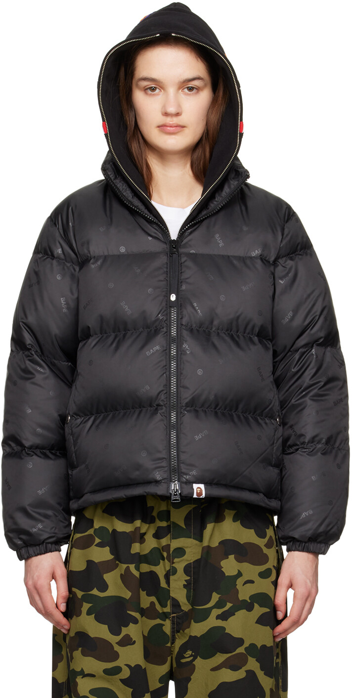

Черный стеганый пуховик Bape