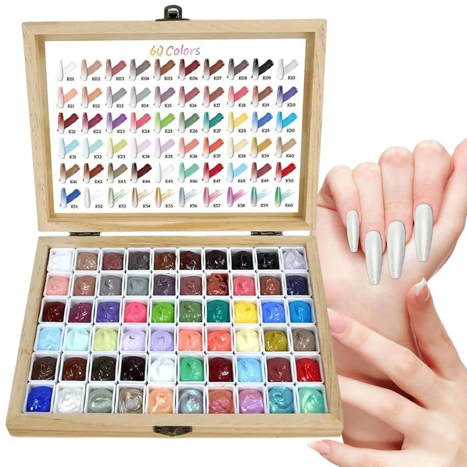 Палитра гелей для ногтей «Pat- For Nails» из 60 цветов Generisch