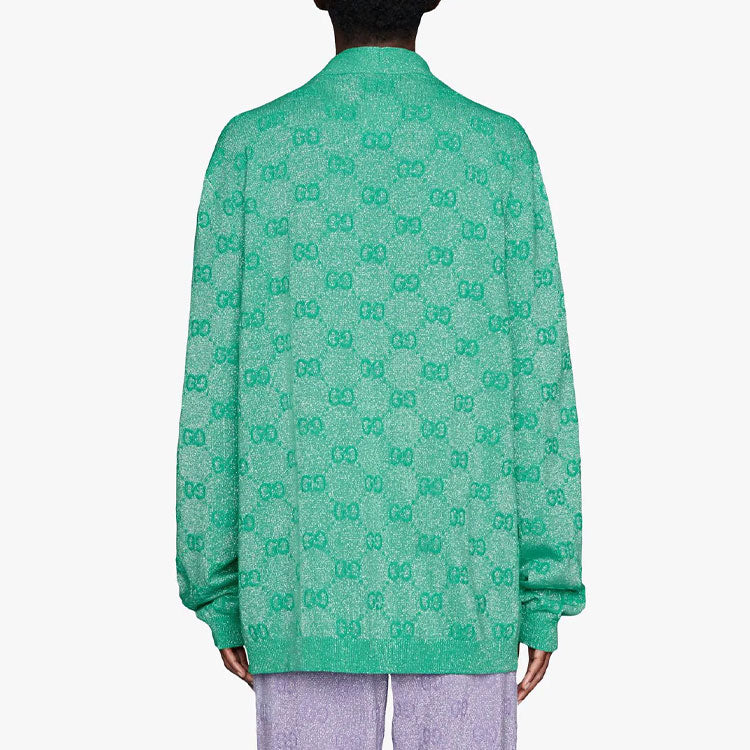 Кардиган (WMNS) Gucci GG Sparkling Wool Cardigan 'Mint' 599271-XKA5X-3136, зеленый — фото 3