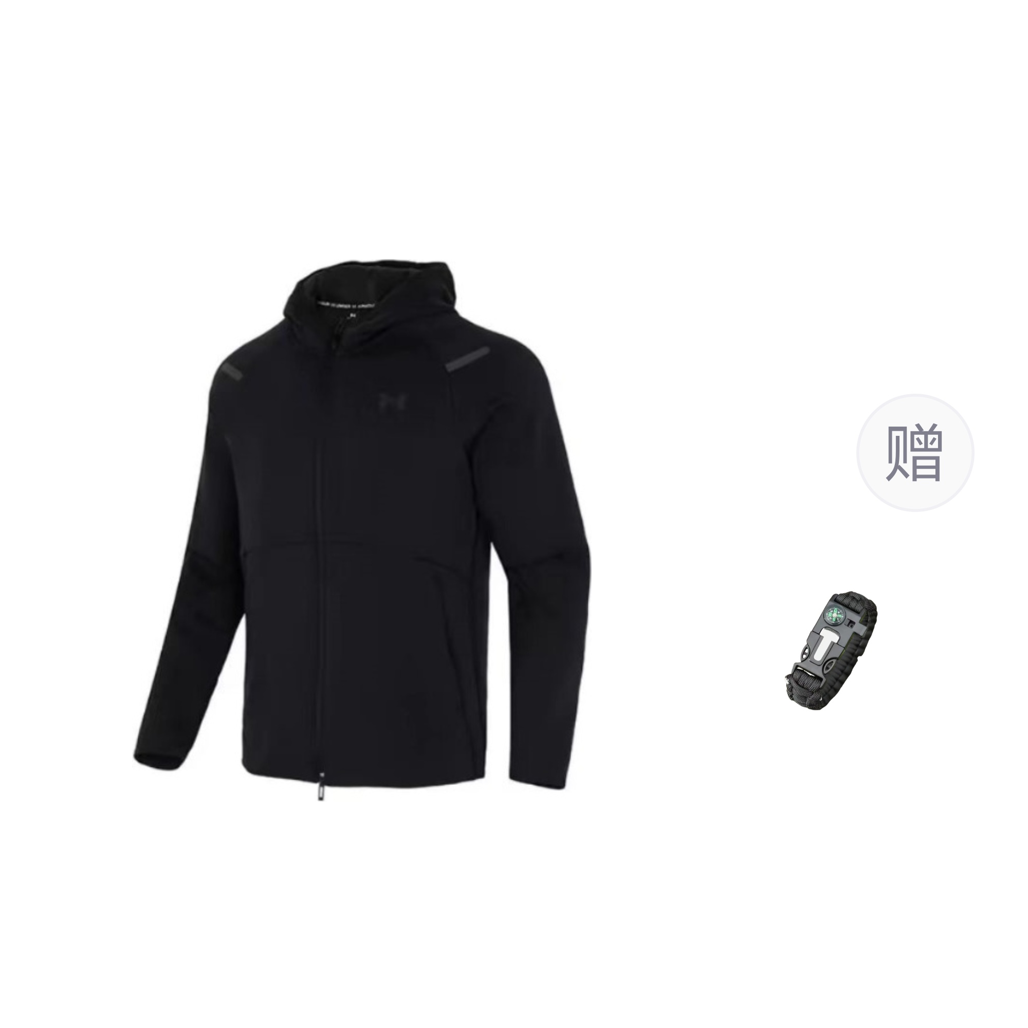 

Under Armour Мужская куртка черная с браслетами для выживания, Black (Comes with Survival Bracelet)