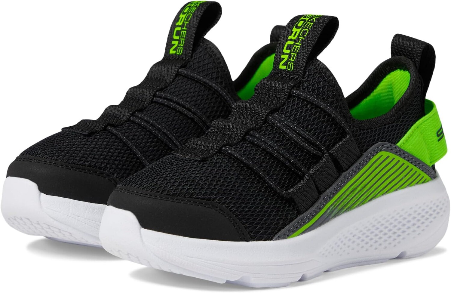 

Кроссовки SKECHERS KIDS Go Run Elevate, цвет Black/Lime