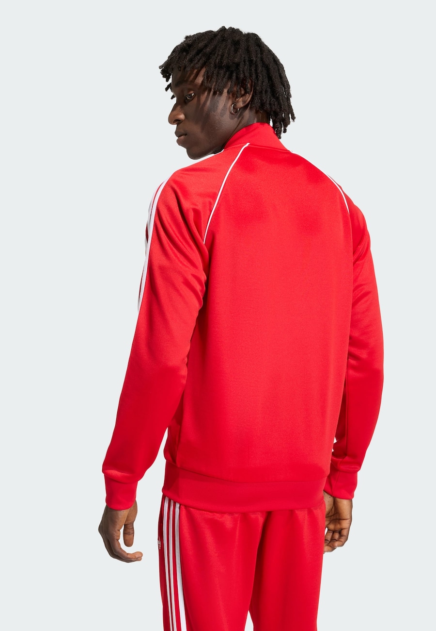 Толстовка с капюшоном на молнии ADIDAS ORIGINALS SST, красный — фото 3