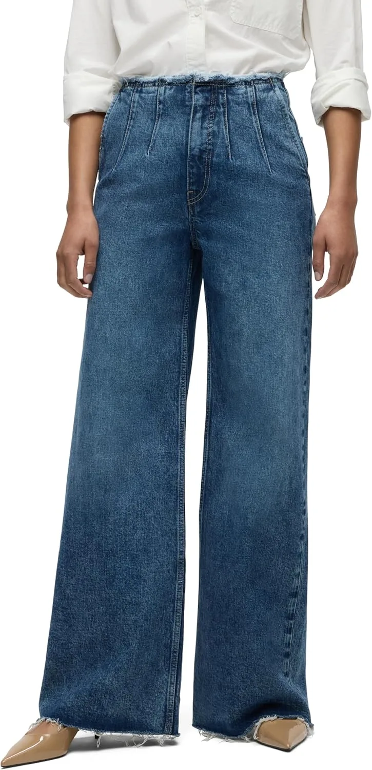 

Hudson Womens James High Rise Wide Leg Jean