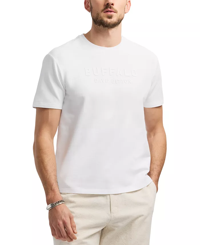 

Мужская футболка с коротким рукавом Tomba Crewneck с принтом логотипа Buffalo David Bitton, белый
