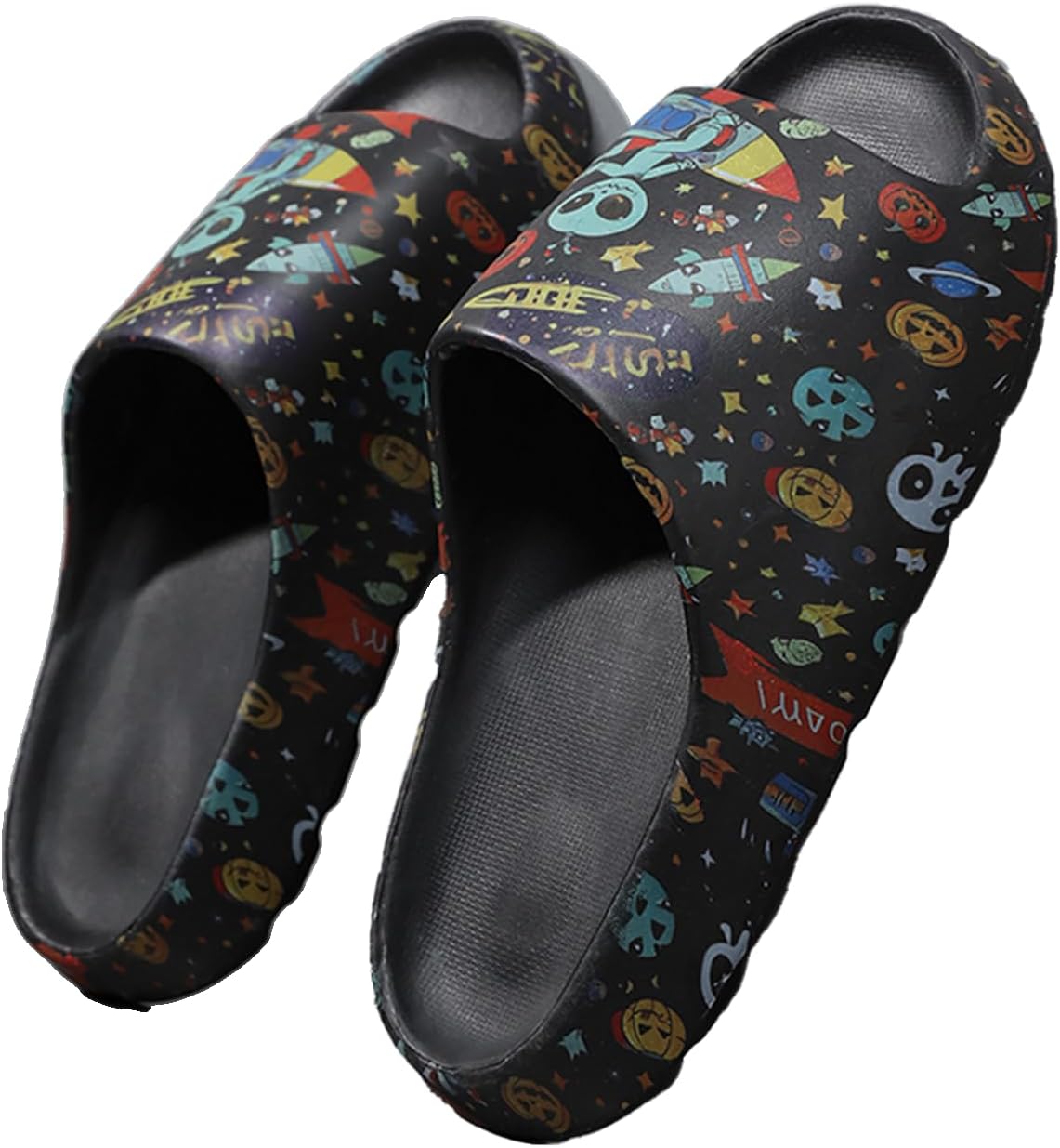 

Шлепацы LZKHW для женщин и мужчин, быстросохнущие шлепанцы с открытым носком, толстые мягкие шлепанцы, пляжная обувь, водонепроницаемые нескользящие сандалии для дома и улицы, черный