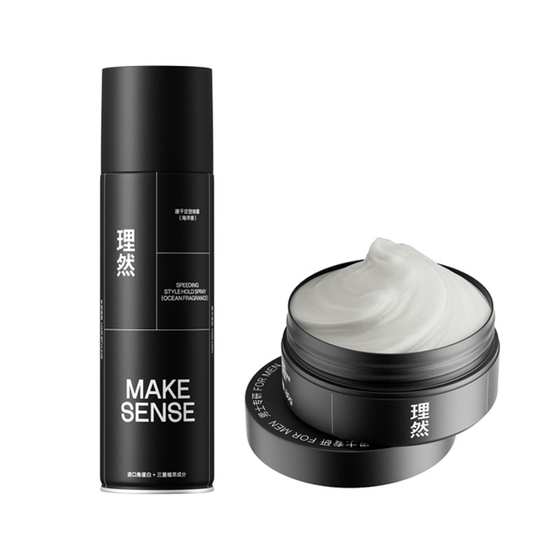 

Набор для укладки волос: глина и спрей для блеска и контроля пушистости, комплект из двух средств MAKE ESSENCE