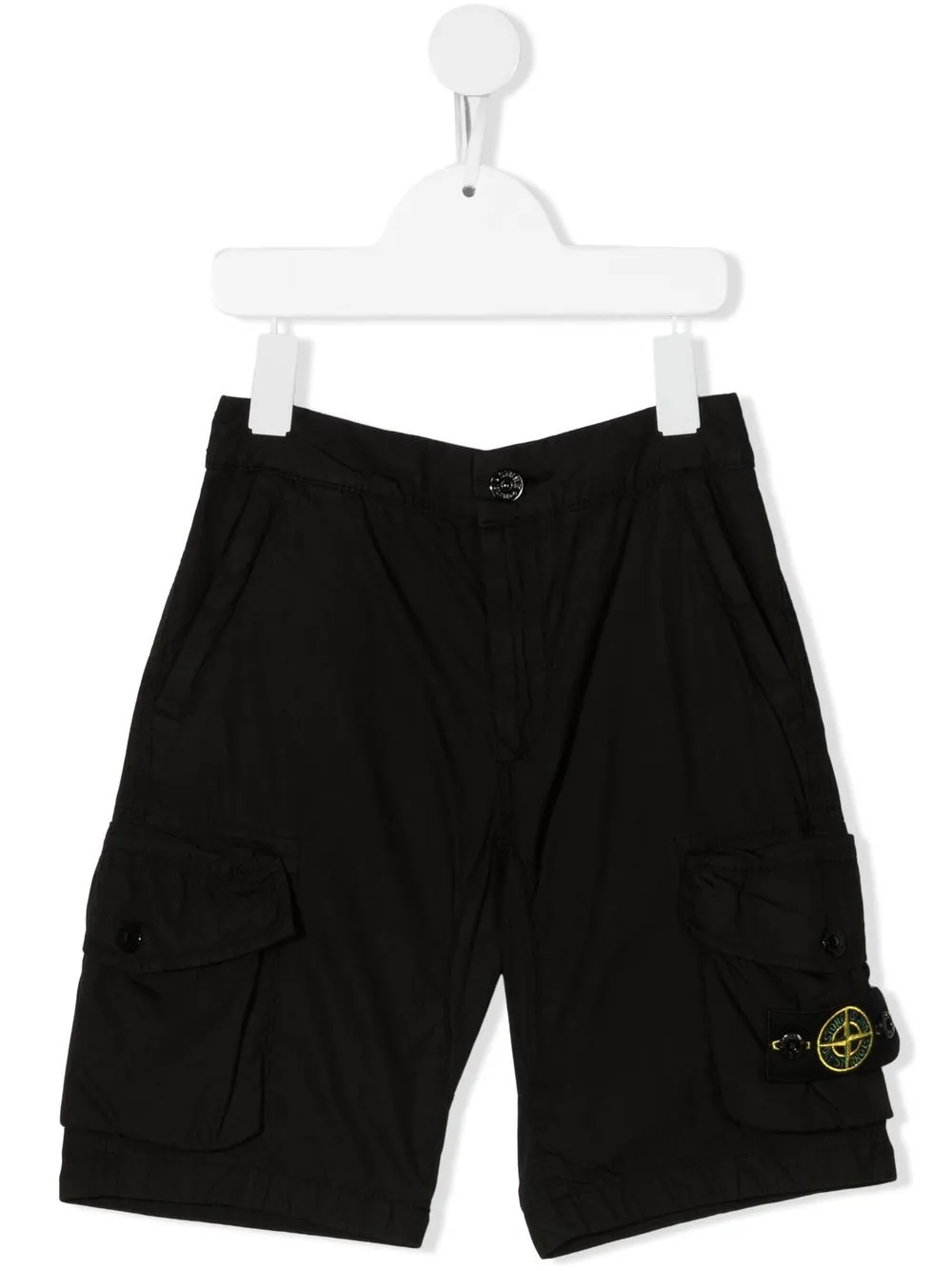 

Шорты с нашивкой-логотипом Stone Island Junior, черный