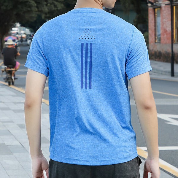 Футболка adidas CHILL TEE MTraining Sports Short-sleeve Tee Men Blue, синий — фото 4