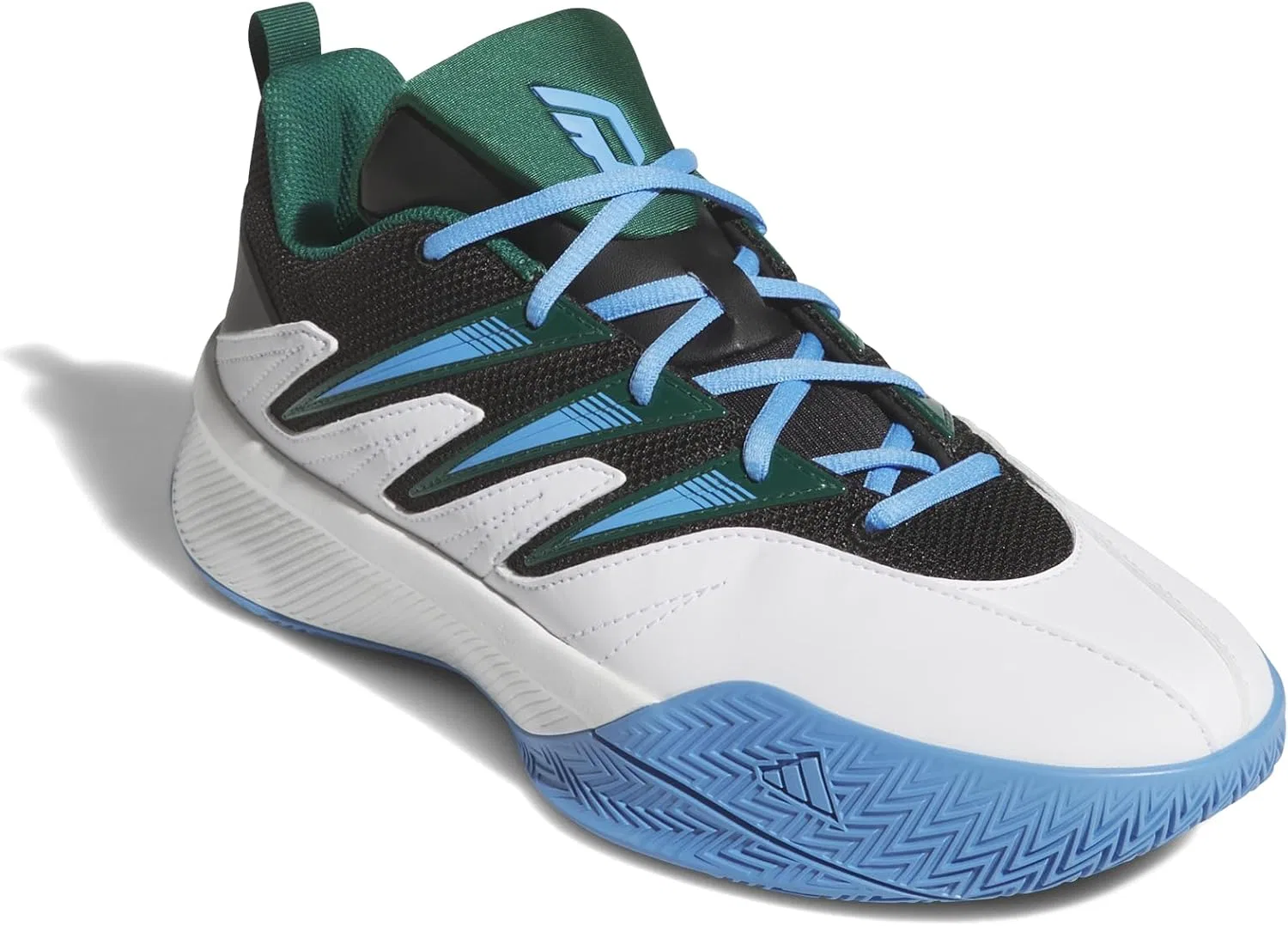 Женские баскетбольные кроссовки Adidas Originals Unisex Certified 3, Ftwr White Collegiate Green Blue Burst — фото 4