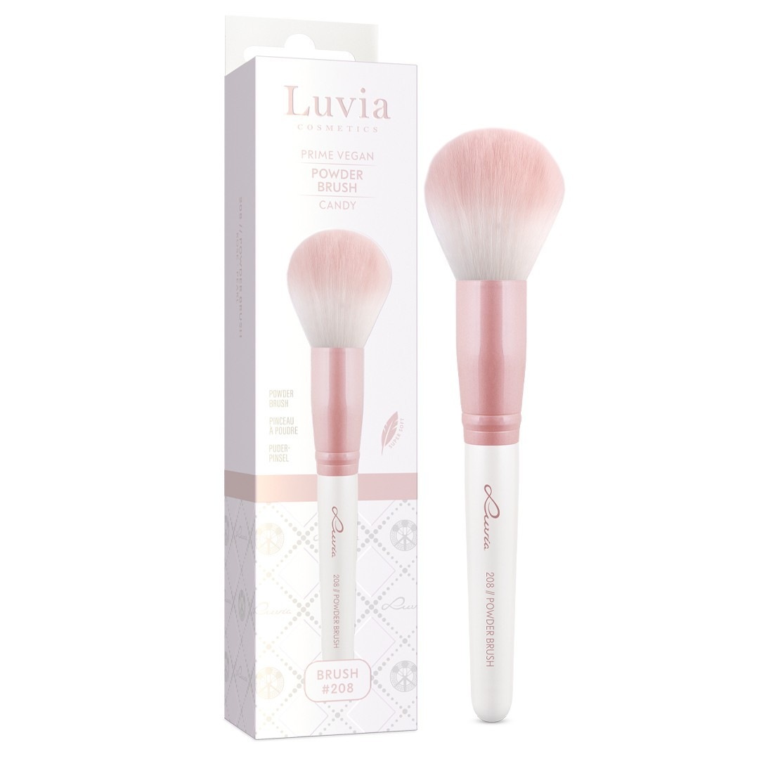 Кисть для пудры 208 // powder brush - prime vegan candy Luvia, количество 1 шт. — фото 3