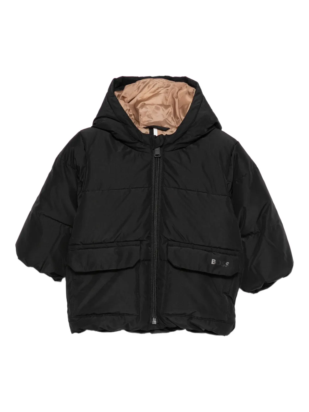 

Пуховик с капюшоном BOSS, черный