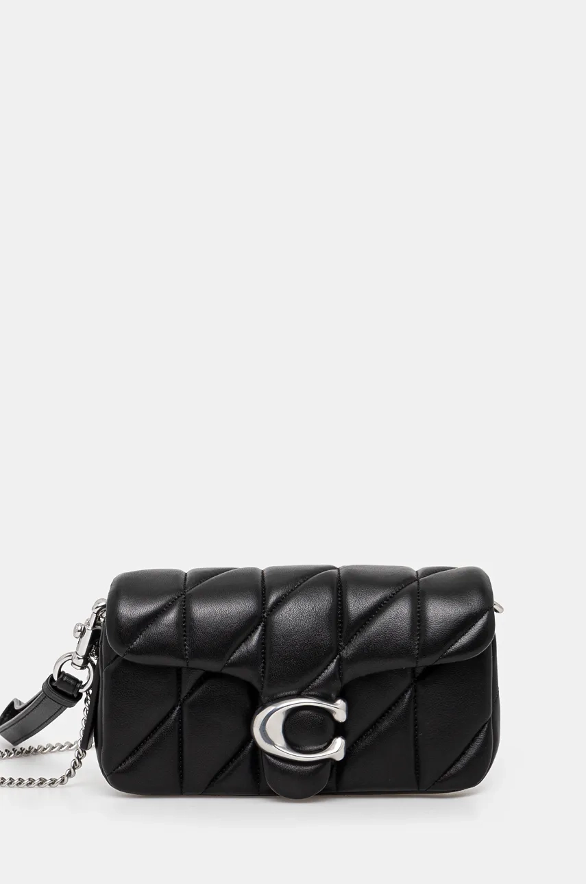 

Сумочка из полосатой кожи Coach, черный