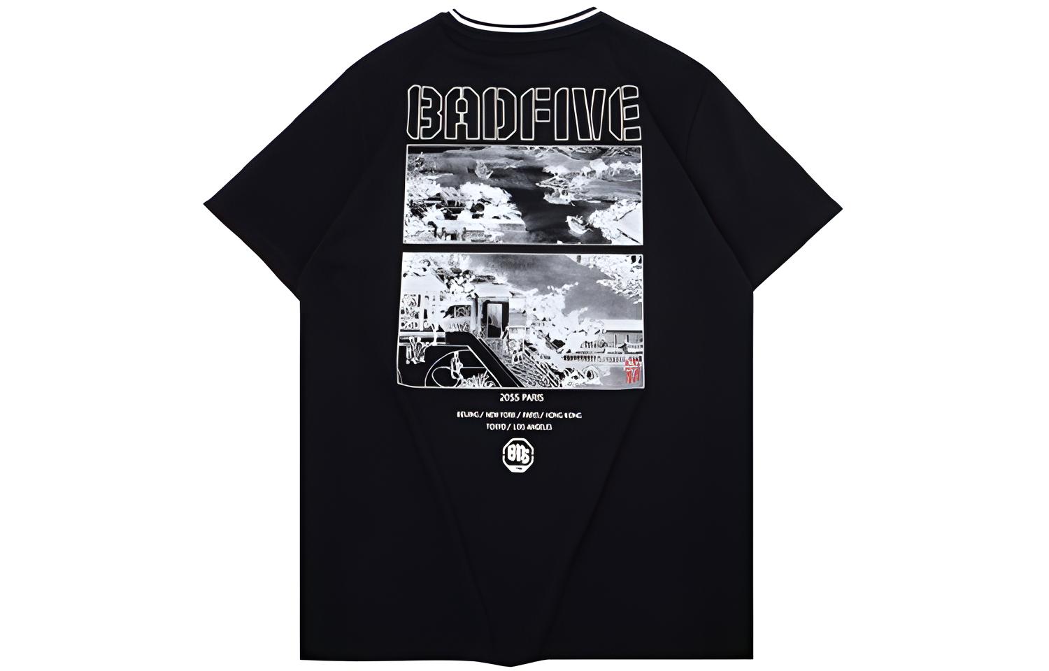 

Мужская черная футболка Li Ning с круглым вырезом и умеренным прямым кроем, Черный, Мужская черная футболка Li Ning с круглым вырезом и умеренным прямым кроем