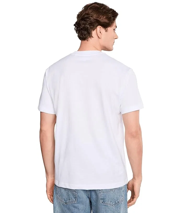 Футболка хлопковая с принтом Lacoste, White — фото 4