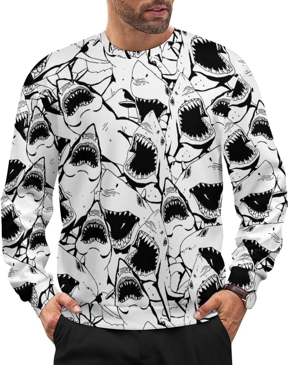 

Свитер Shark мужской осенний топ пуловер FVDAVGS