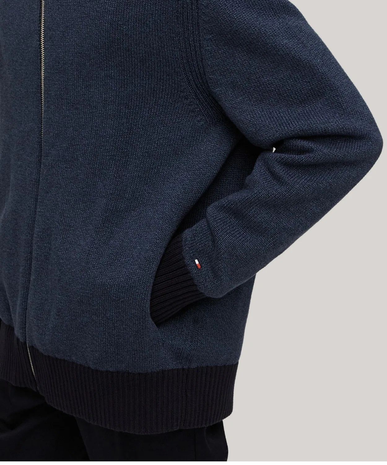 Джерси-жакет на молнии Tommy Hilfiger из хлопка серый — фото 4