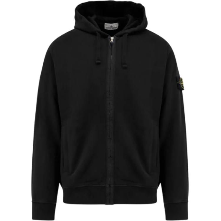 

Толстовка с застежкой-молнией на капюшоне STONE ISLAND, черный