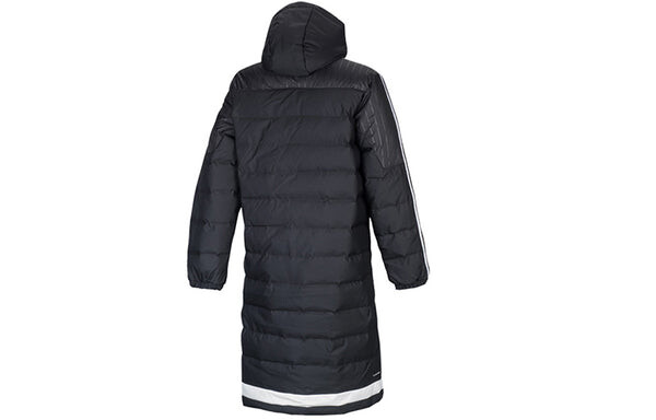 Пуховик adidas Tiro15 L Dwn Jk Stay Warm Soccer/Football mid-length hooded Sports Down Jacket Black, черный — фото 2