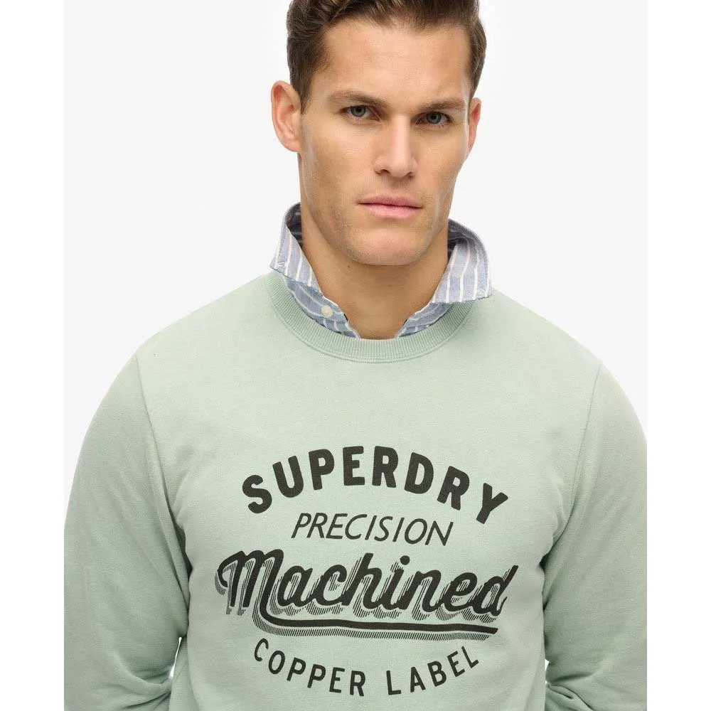 Толстовка Superdry Vintage Wash Relaxed, зеленый — фото 3