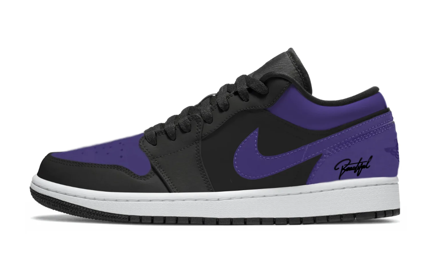 Jordan Air 1 Low top Vintage Basketball Shoes Unisex Purple