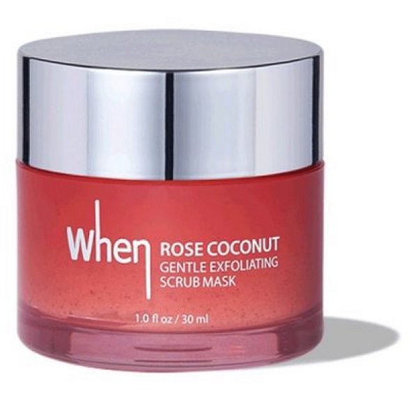 

Отшелушивающая маска для лица rose coconut gentle exfoliating scrub mask When, 30 мл