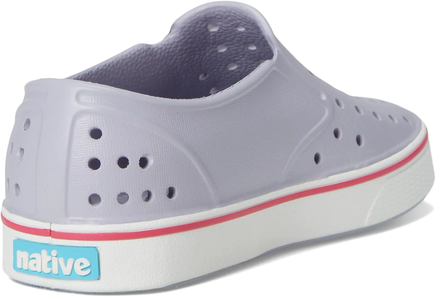 Кроссовки без шнурков Native Shoes Miles для детей, унисекс, фиолетовый/белый — фото 2