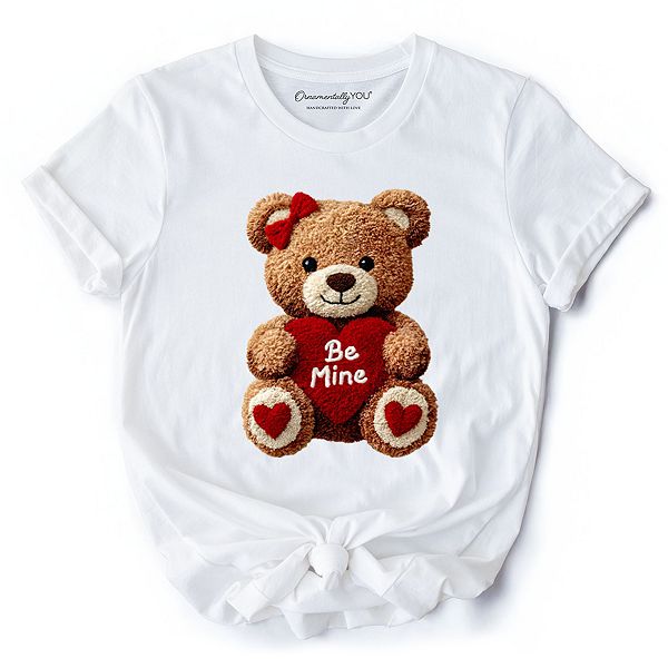 

Футболка с милым медвежонком "Будь моим" в стиле кокет Ornamentallyyou, White, Белый, Футболка с милым медвежонком "Будь моим" в стиле кокет Ornamentallyyou, White