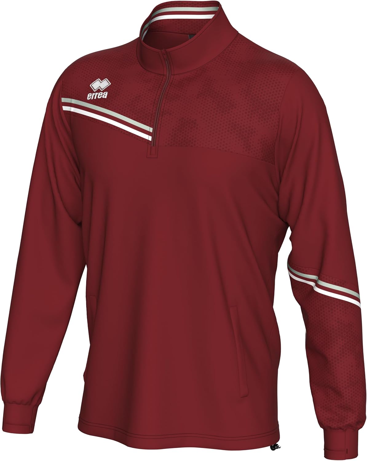 

Мужская толстовка ERREA ELIAS с застежкой-молнией до середины груди, боковыми карманами и вельветовыми штанинами. Оригинальная, белый/серый/бордовый