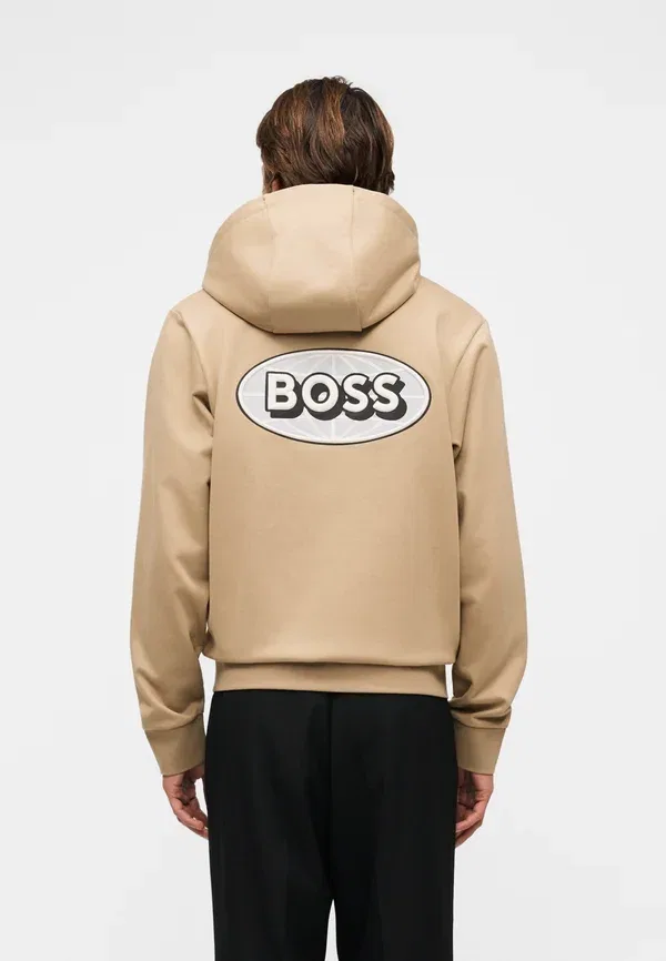 Толстовка на молнии Boss, песочный бежевый
