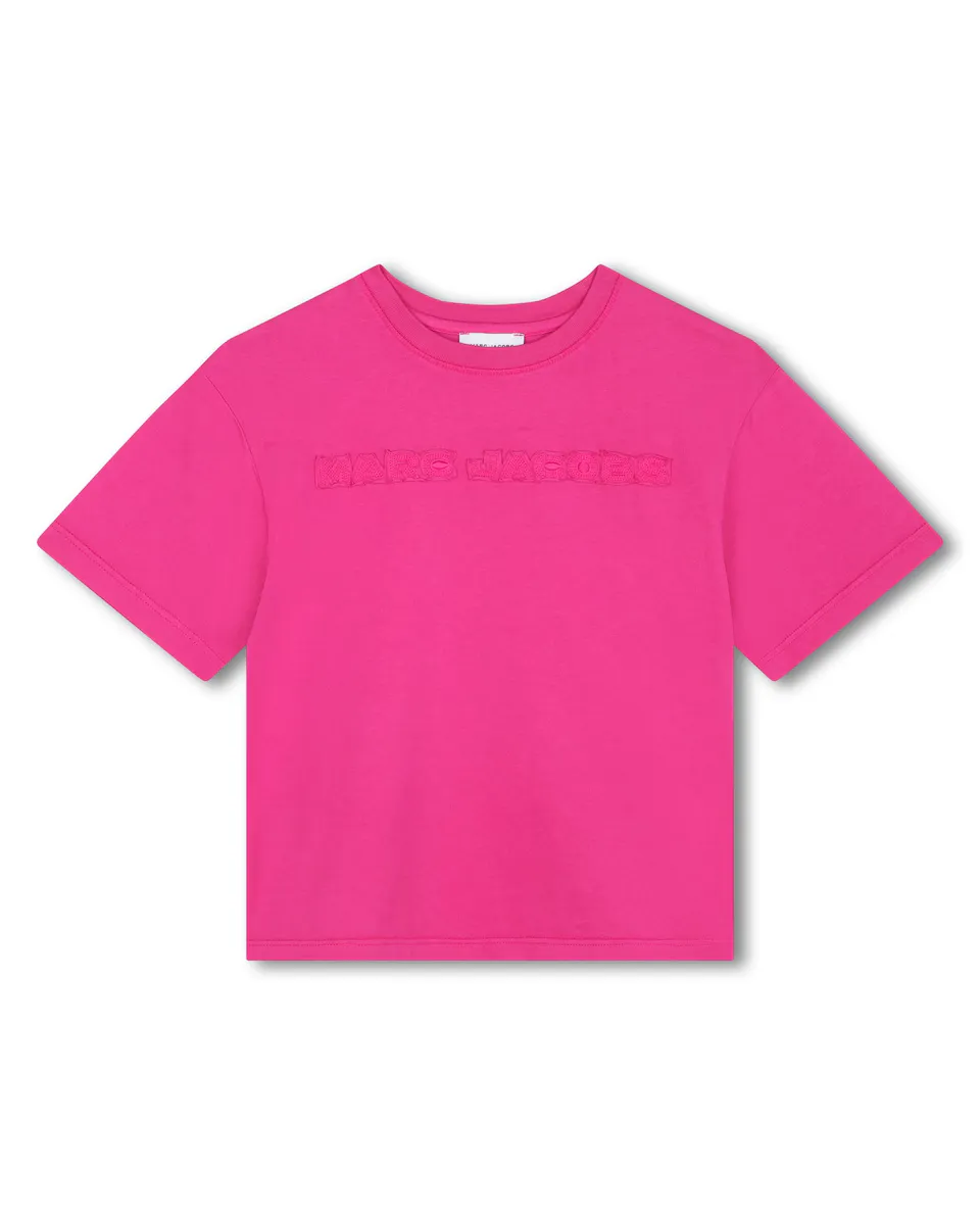 

Футболка из 100% хлопка с логотипом спереди Marc Jacobs, розовый