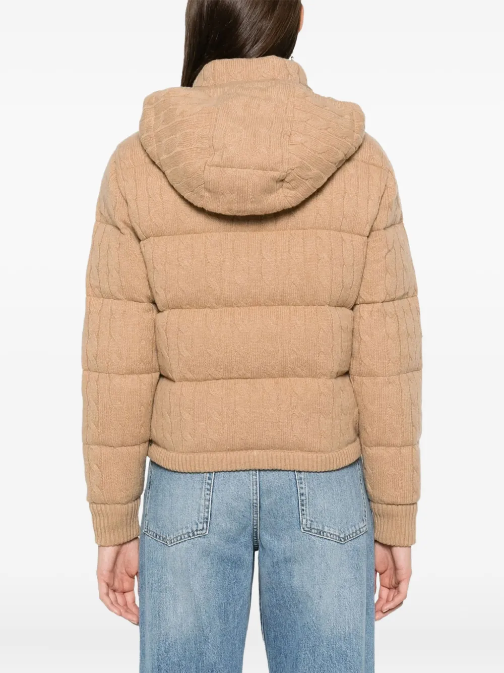 Стеганая куртка фактурной вязки POLO RALPH LAUREN, нейтральный — фото 4