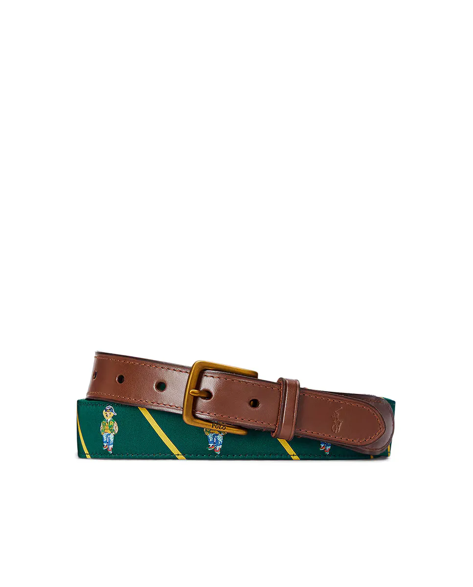 

Двусторонний мужской ремень с принтом Polo Bear Polo Ralph Lauren, мультиколор