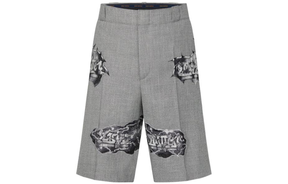 

Новые квартальные продукты LV Casual Shorts Men Grey Louis Vuitton, серый