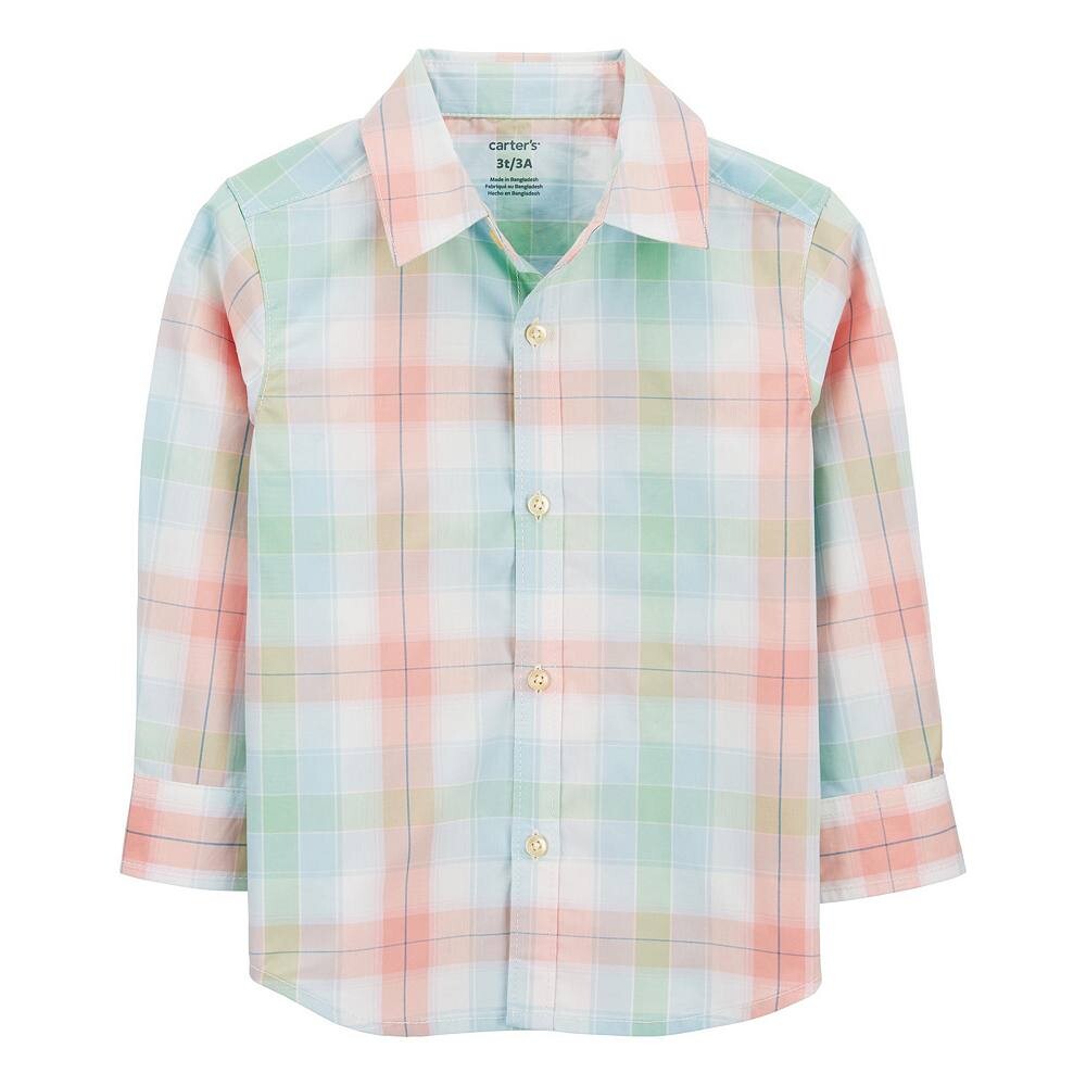 

Рубашка на пуговицах в клетку для мальчика Carter для малышей Carter's, цвет Plaid