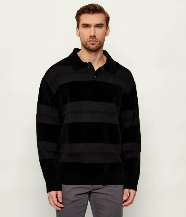 Поло Гамбург relaxed fit Boss Orange, черный
