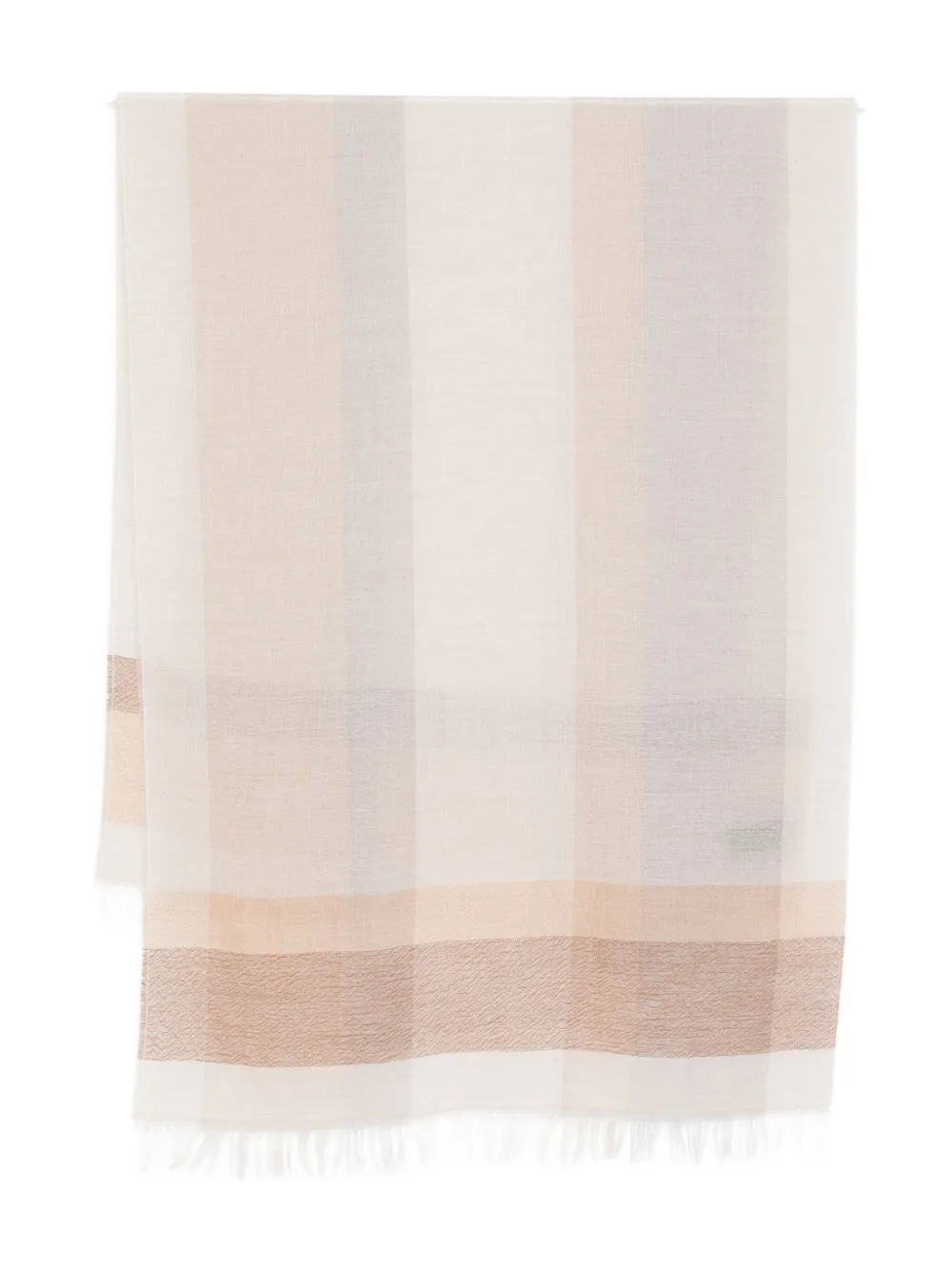 

Полосатый шарф с бахромой D.Exterior, белый