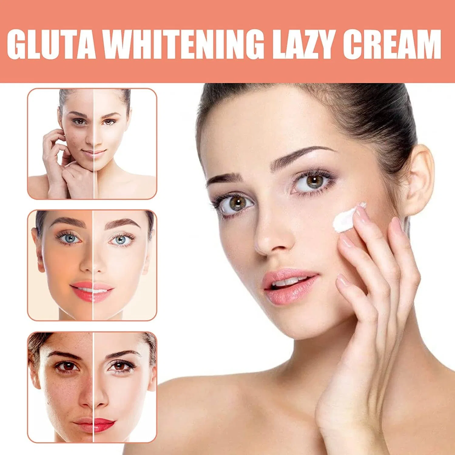 Крем для лица Ftxjehg — Дневной Gluta Whitening Lazy Cream — фото 3